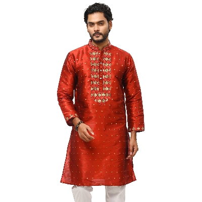 Picture of Premium blue panjabi for men new collection 2023 eid | Exclusive panjabi for men high quality price | Stylish indian panjabi for men