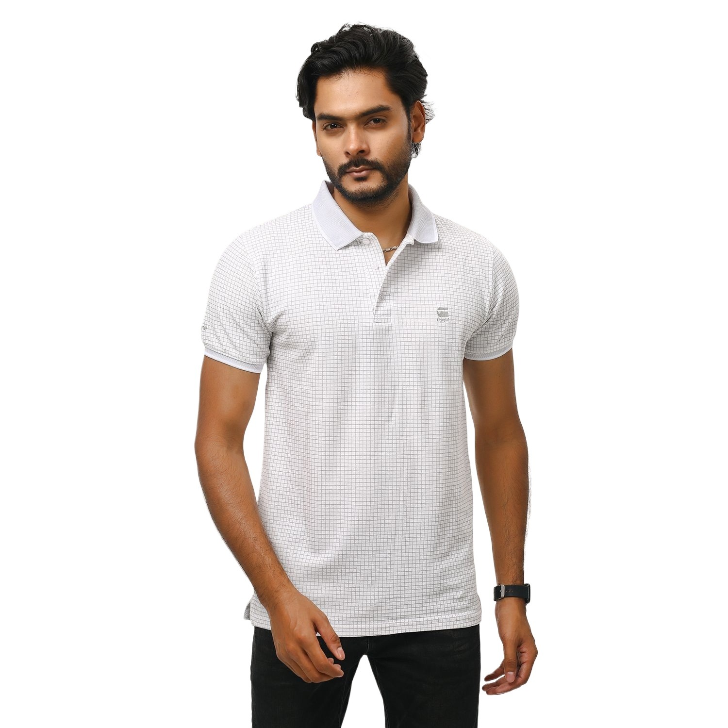 Picture of Premium polo t shirt for men new 2024 brand | Export quality polo t shirt for men white colour
