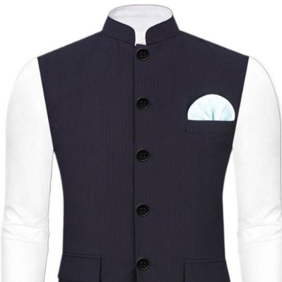 Picture of Black Koti for men print brand | Nehru jacket for men | Waist coat and vest for men black