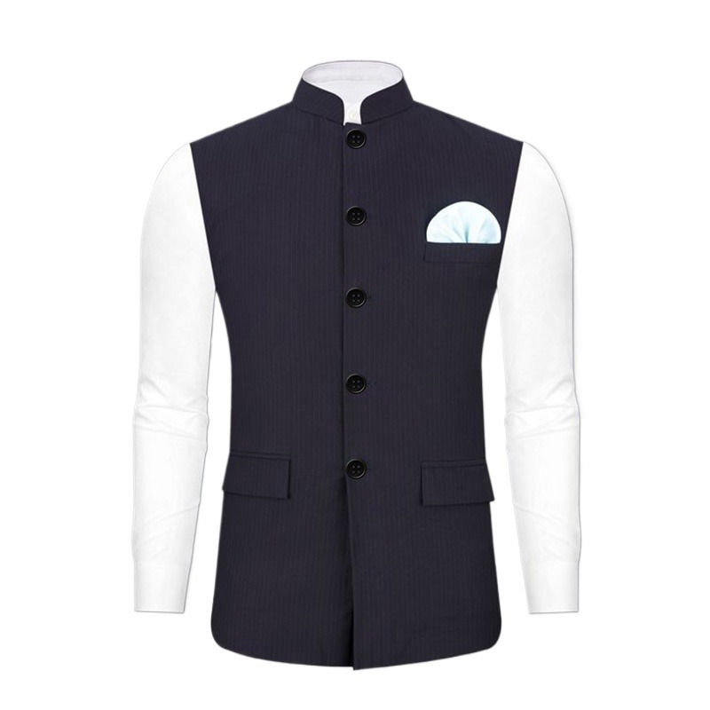 Picture of Black Koti for men print brand | Nehru jacket for men | Waist coat and vest for men black