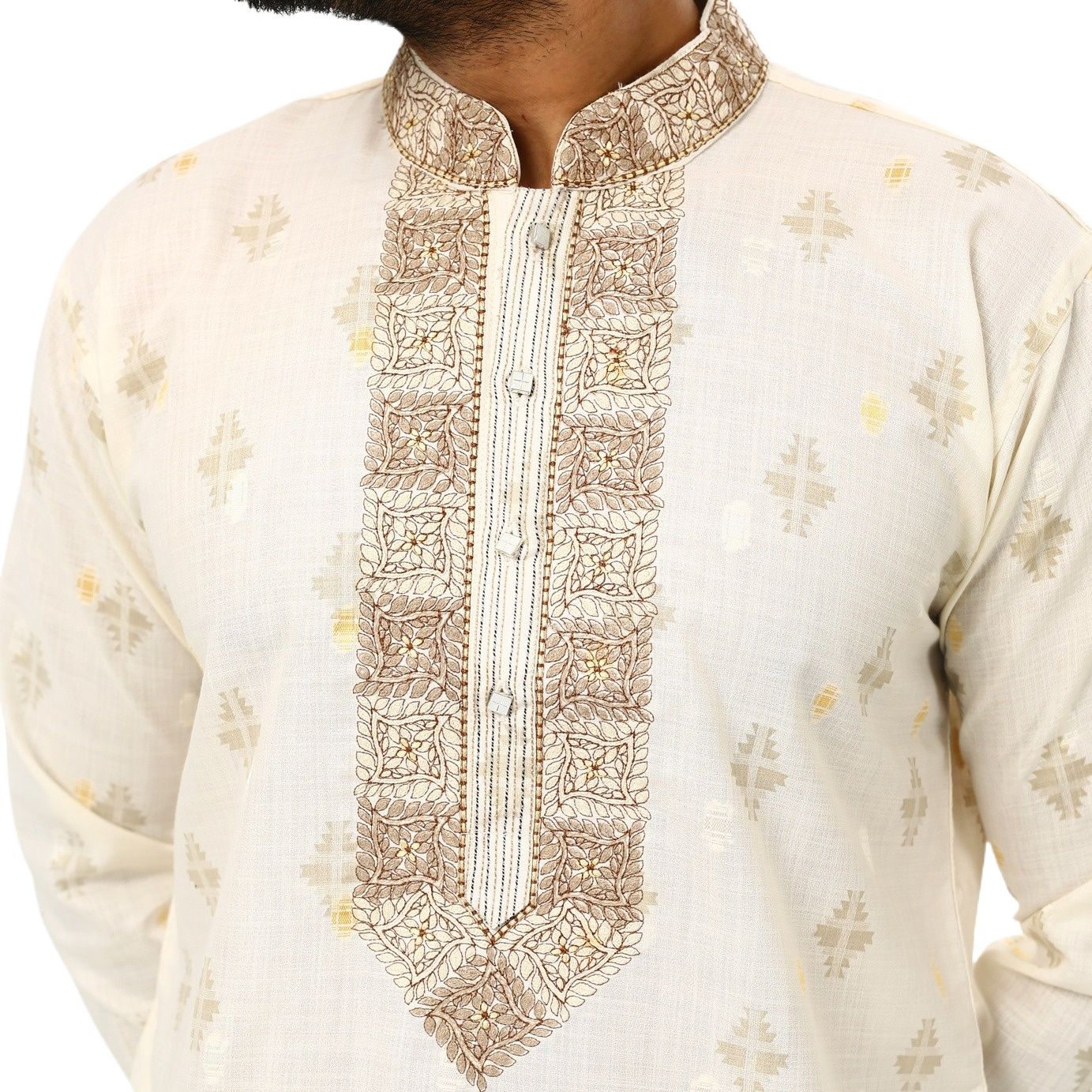 Picture of Premium white panjabi for men new collection 2023 eid | Exclusive panjabi for men high quality price | Stylish indian panjabi for men