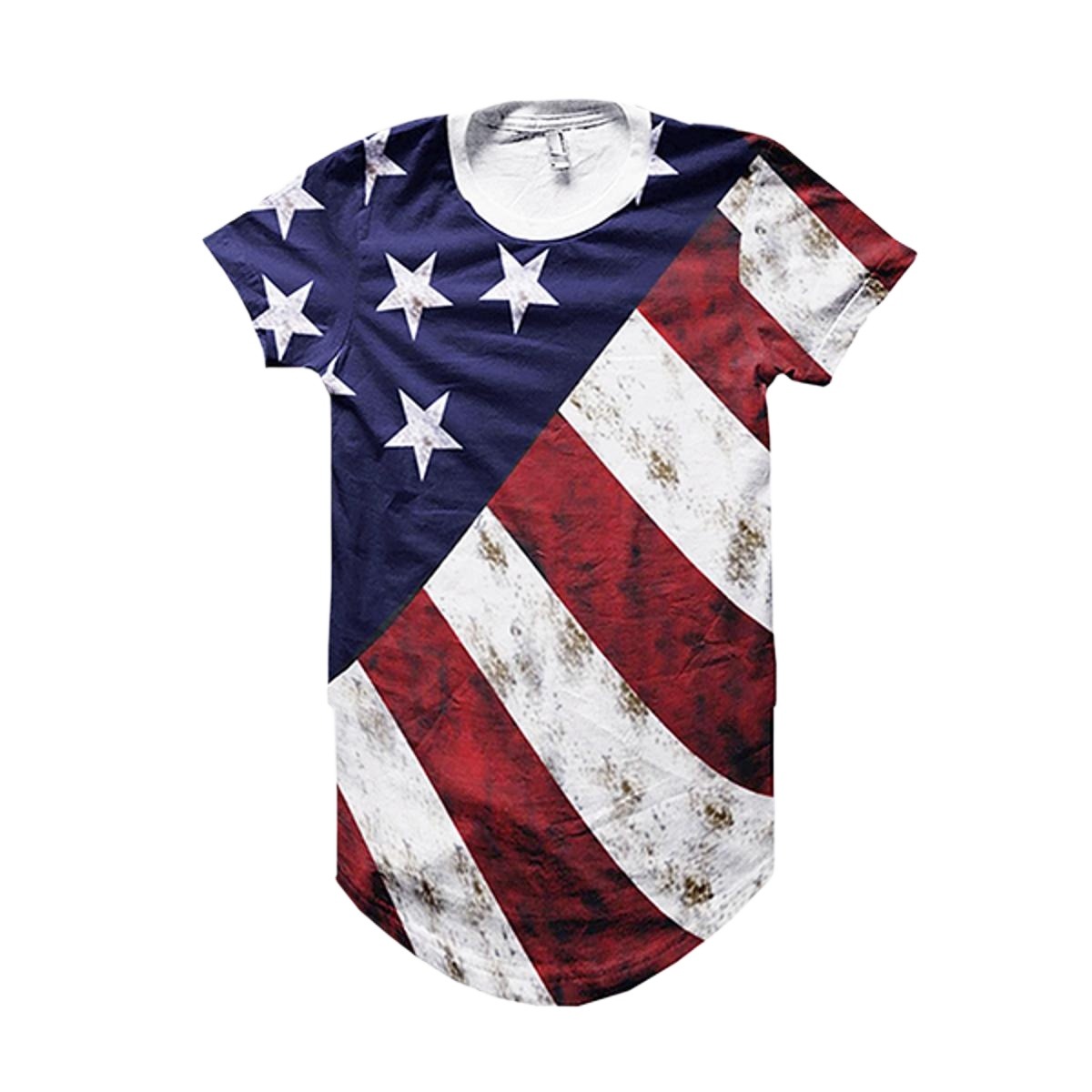 Picture of Cotton tshirt for men new collection 2024 | Printed export quality tshirt for men | American flag tshirt for men