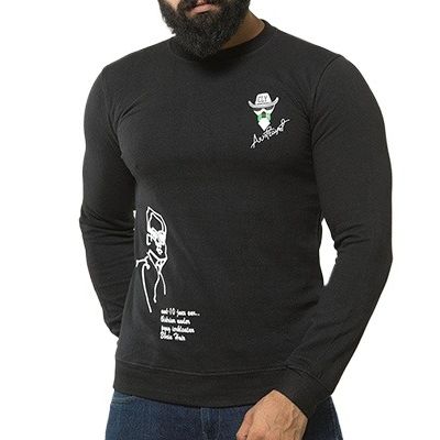 Picture of Indispensable -Black sweatshirt for men | Sweatshirt for men black | Sweatshirt for men korean | sweatshirt for men without hood- Innovative