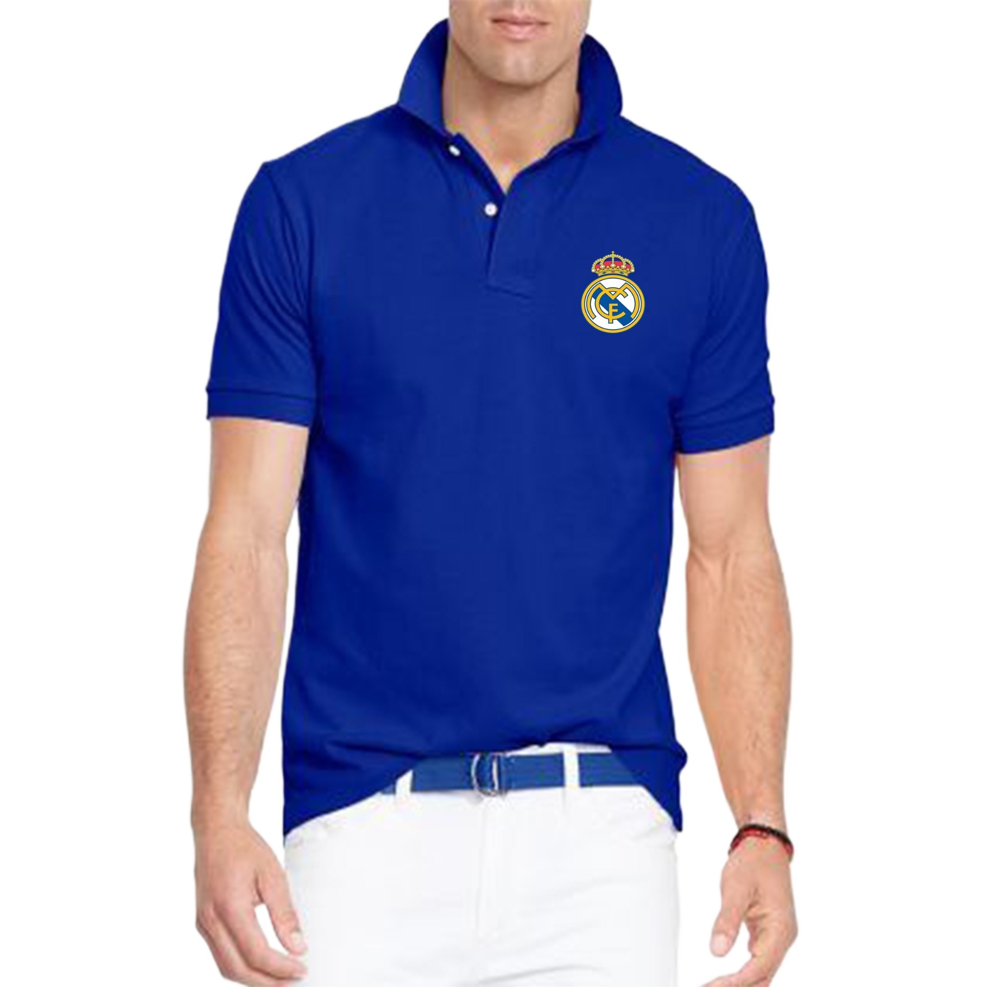 Picture of Trendsetter -Royal blue colour polo t shirt for men | Premium polo t shirt for men new 2024 brand | Real madrid polo tshirt- Inventive Choice
