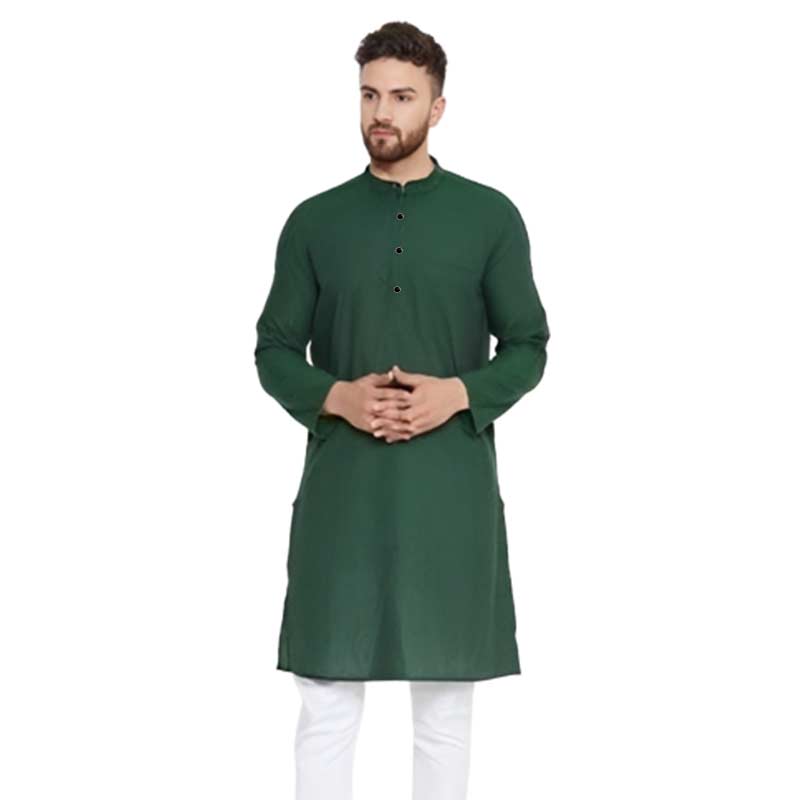 Picture of Olive Panjabi for men new collection 2024 stylist | Cotton panjabi for men new collection 2024 | Panjabi for men black colour and olive colour | Low price panjabi for men low price