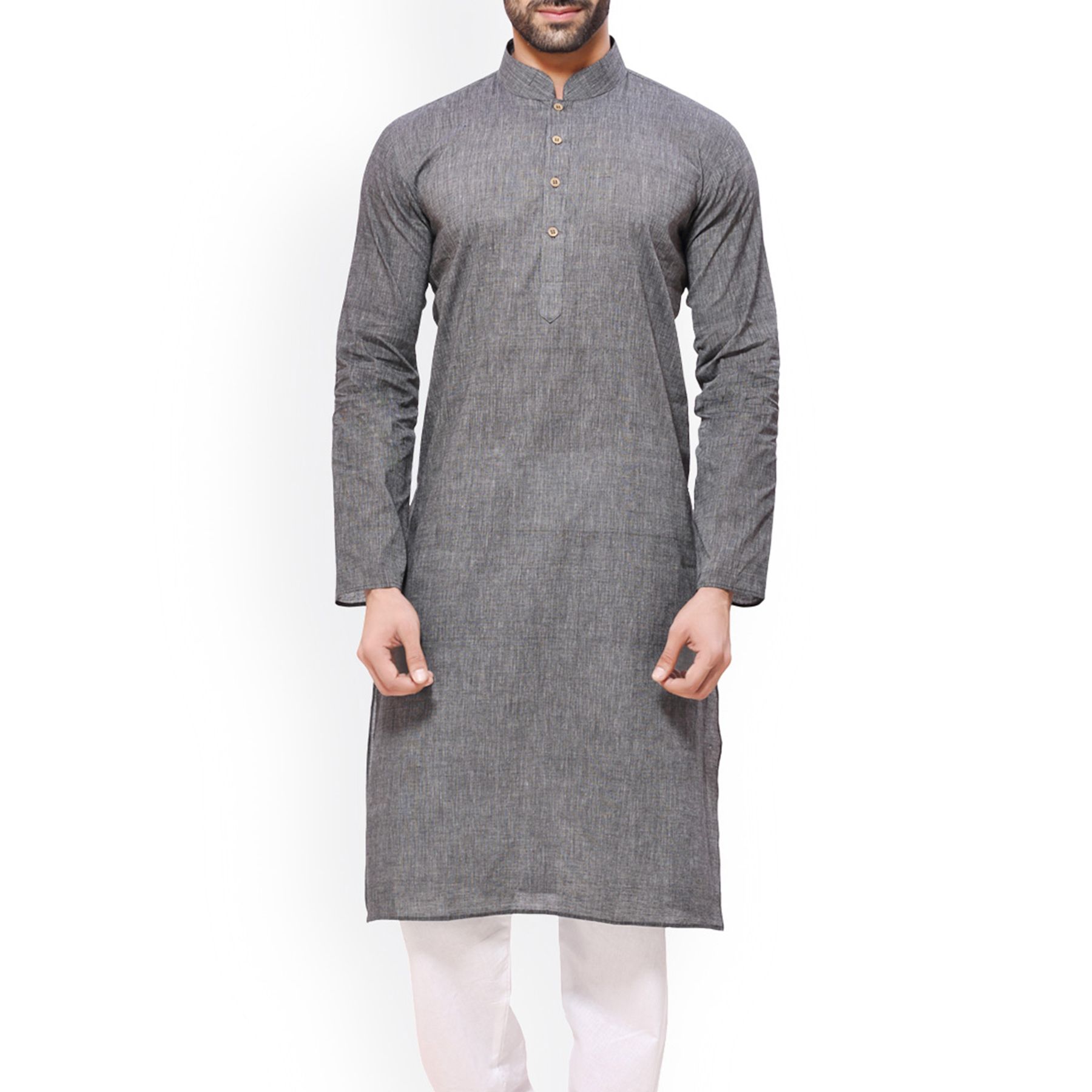 Picture of Gray Panjabi for men new collection 2023 stylist | Panjabi for men gray | Low price panjabi for men