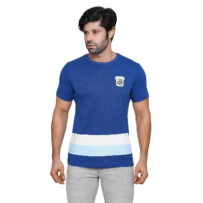 Picture of Understated -Argentina tshirt for men new collection 2024 | Royal blue tshirt for men | Cotton tshirt for men- Progressively Better