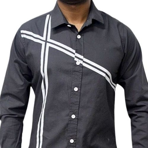 Picture of Printed shirt for men new 2024 brand print | Export quality shirt for men new 2024 brand stylish | Shirt for men gray colour