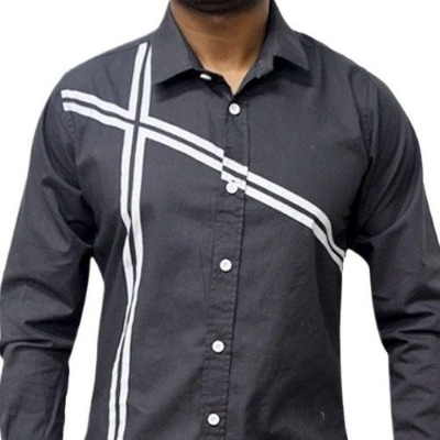 Picture of Printed shirt for men new 2024 brand print | Export quality shirt for men new 2024 brand stylish | Shirt for men gray colour