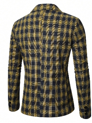 Picture of Blazer for men black check | Check black blazer for men brand | blazer for men stylish