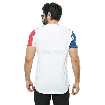 Picture of Patriotic Men's American Flag Printed T-Shirt - Stylish and Comfortable Design | Buy American Flag Design T-Shirt for Men - Perfect for Casual Wear | Trendy American Flag Print Men's T-Shirt - Celebrate in Style | Men's American Flag T-Shirt - High-Qualit