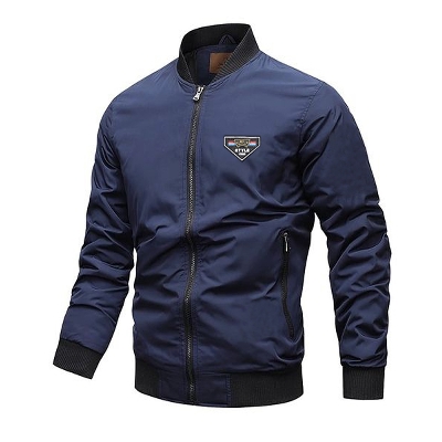 Picture of Blue Jacket for men | waterproof Jacket for men | biker Jacket for men 2023 new collection | Navy blue jacket for men winter collection