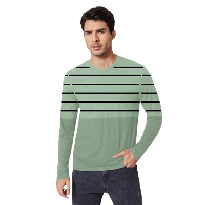 Picture of Light green full sleeve t shirt for men jersey | tshirt for men full hand |