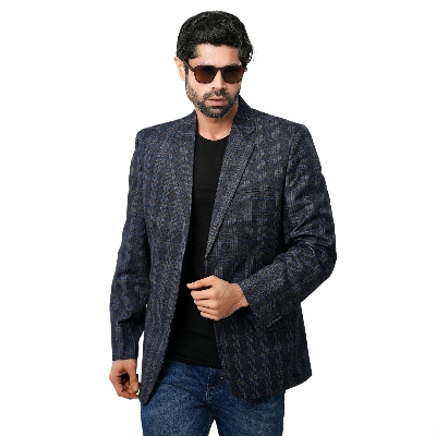 Picture of suits for men ash and blue check | Ash and blue check suits and blazer for men brand | Ash and blue suits for men stylish