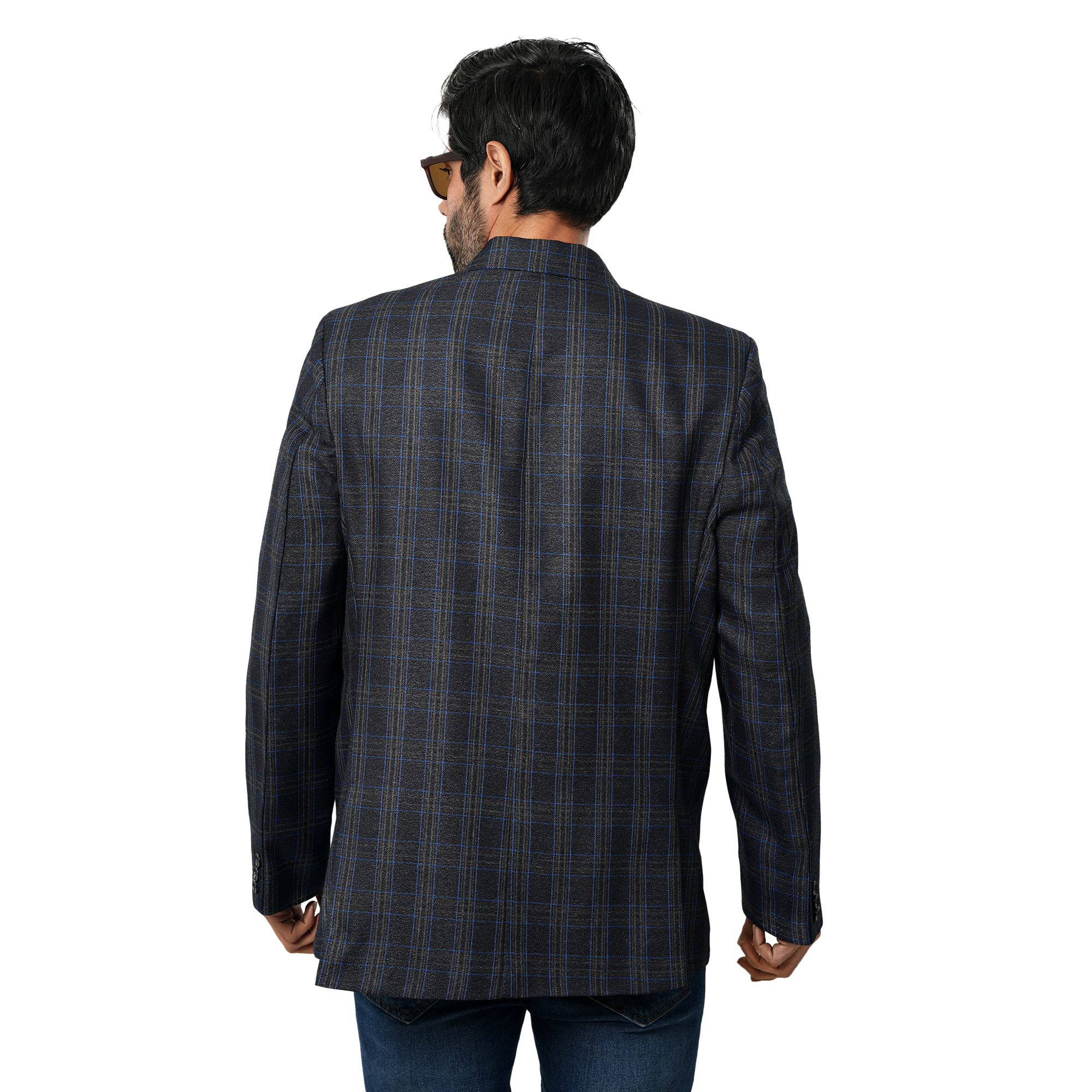 Picture of suits for men ash and blue check | Ash and blue check suits and blazer for men brand | Ash and blue suits for men stylish