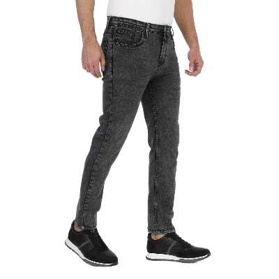 Picture of Black pant for men jeans styles | Pant for men black colour jence | High quality denim pant for men black - Black Stretch Denim pant with Acid wash
