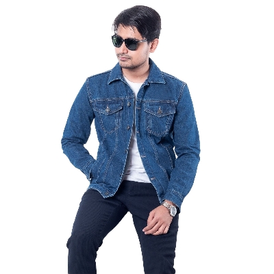 Picture of Denim light blue jacket for men | Denim jacket light blue | Denim jacket for men stylish | Denim jacket for men stylish 2024 - winter collection for men denim jaket
