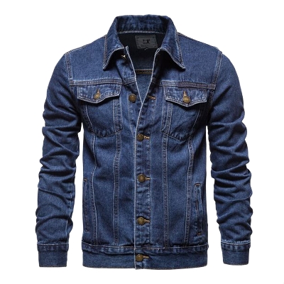 Picture of Denim blue jacket for men | Denim jacket blue | Blue Denim jacket for men stylish | Export Denim jacket for men stylish 2023 - winter collection for men denim jaket