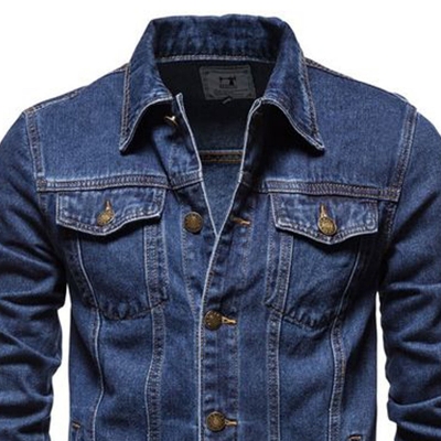 Picture of Denim blue jacket for men | Denim jacket blue | Blue Denim jacket for men stylish | Export Denim jacket for men stylish 2023 - winter collection for men denim jaket