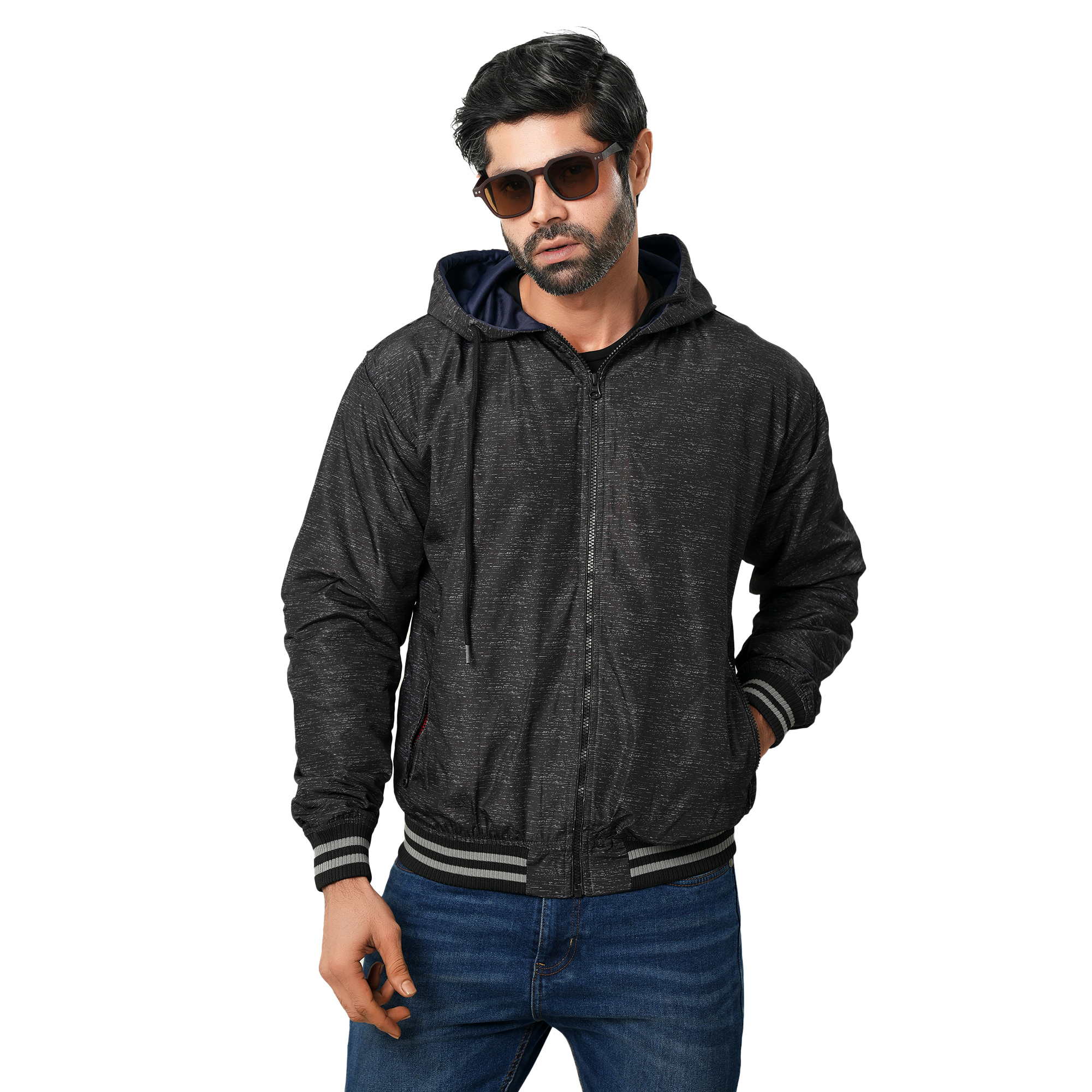 Picture of Hoodie jacket for men winter china high quality | Winter collection for men jaket high quality - Double part hoodie jacket