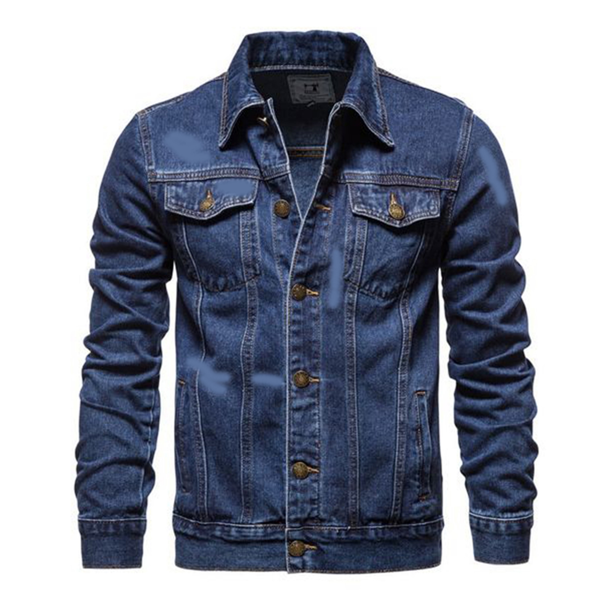 Picture of Acid wash denim blue jacket for men | Denim jacket blue acid wash | Blue Denim jacket for men stylish | Export Denim jacket for men stylish 2023 - Winter collection for men denim jaket
