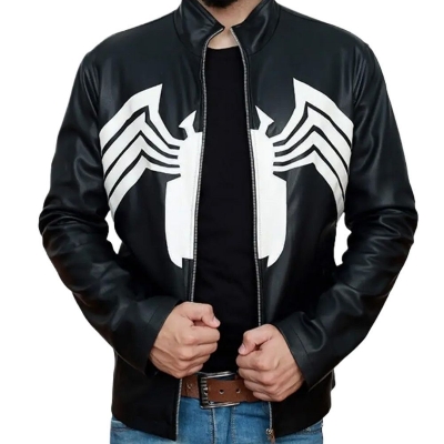 Picture of Leather jacket for men 2024 new collection | High quality leather jacket for men black | Mens biker leather jacket for winter