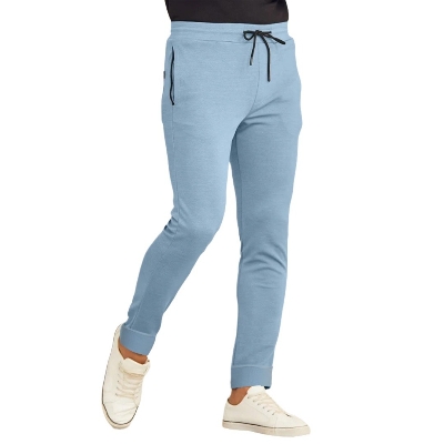 Picture of Joggers pant for men stylish pant | High quality sky blue joggers for men | Trouser for men cotton | Sky blue color joggers for men winter collection