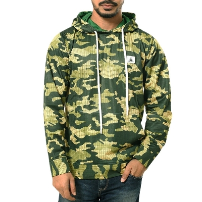 Picture of Winter hoodie collection for men | Printed hoodie for men olive color | Printed olive hoodie collection 2024