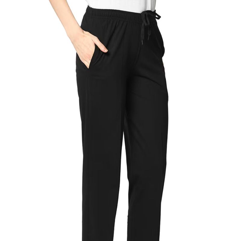 Picture of Black payjama for women stylish and new collection | Cotton womens payjama black color | Sleeping trouser for girls