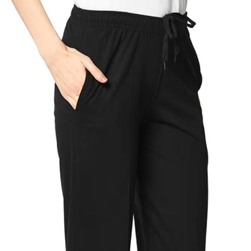 Picture of Black payjama for women stylish and new collection | Cotton womens payjama black color | Sleeping trouser for girls