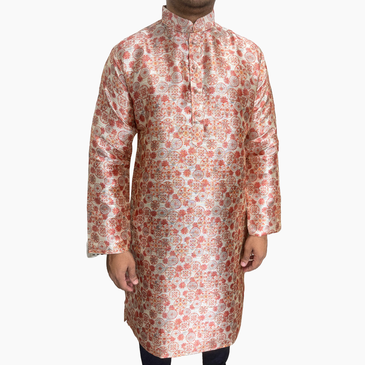 Picture of Indian party panjabi for men red | High quality party dress for men | Mens panjabi for wedding dress