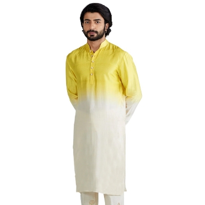 Picture of Cotton panjabi for men new collection 2024 | Holud panjabi for men | wedding panjabi collection - Party dress for men