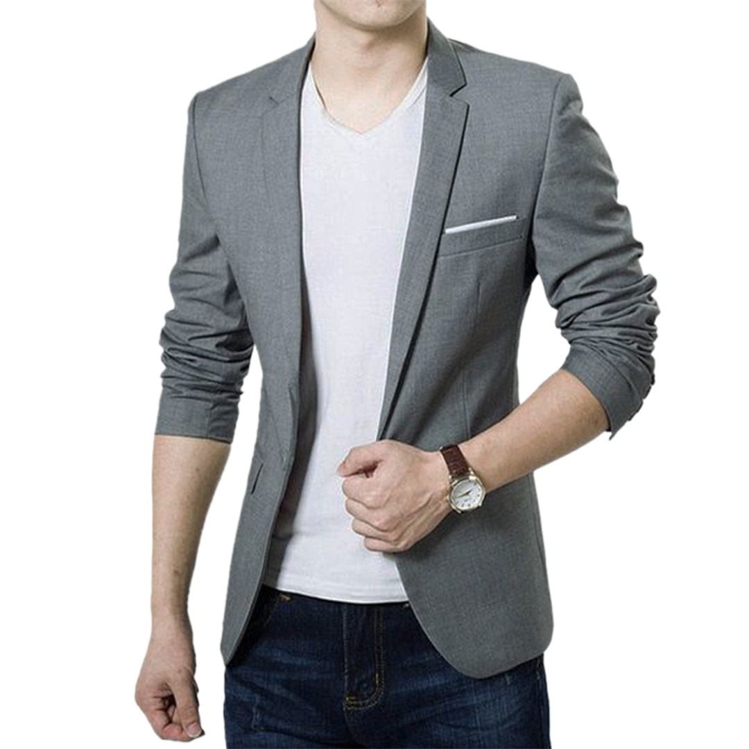 Picture of Suits blazer for men grey ash color | Solid suits blazer for men brand | Grey blazer coat for men stylish - Mens suits jacket and blazer