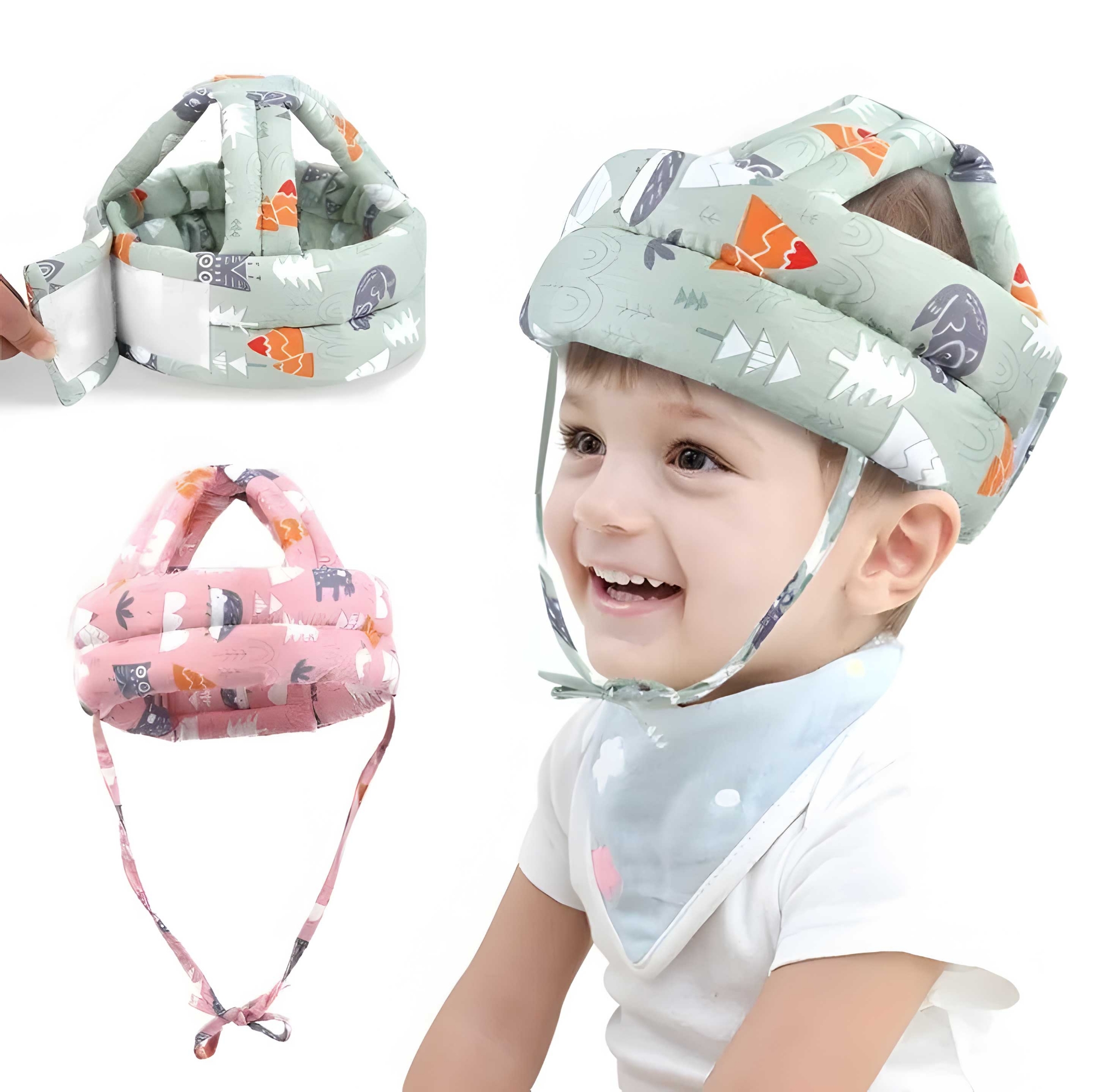 Picture of Cap helmet to protect the baby's head,baby helmet | Toddler head protector baby toddler anti-collision cap | Adjustable child safety soft helmet toddler anti-fall pad