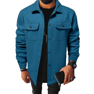 Picture of Petrol blue Jacket for men 2024 new collection | Jacket for men winter china high quality | Jacket for men winter 2024 double part