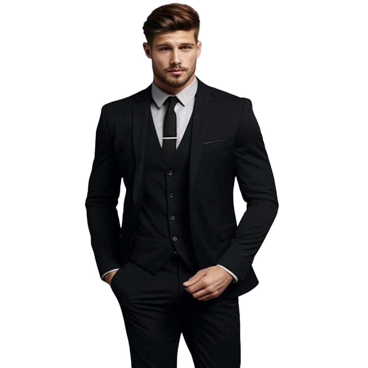 Picture of Suits blazer for men black color | Solid suits blazer for men brand 2024 | Full black  blazer coat for men stylish - Mens suits jacket and blazer collection