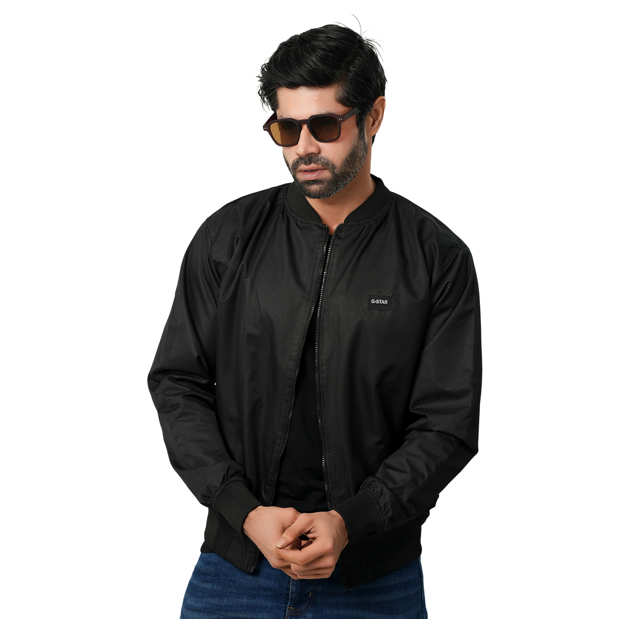 Picture of Black jacket for men stylish 2024 | Biker jacket for men new winter collection | Low price export quality jacket for men