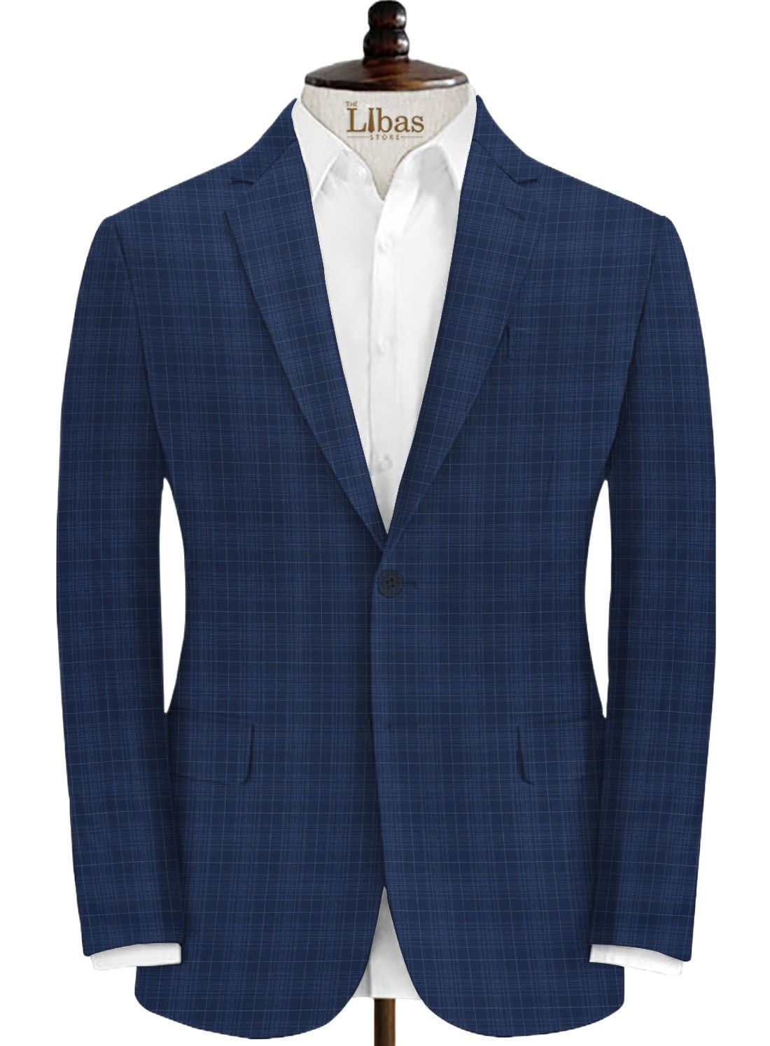 Picture of Blazer suits for men blue check | Check blue suits blazer for men brand | Stylish blazer for men new collection 2024