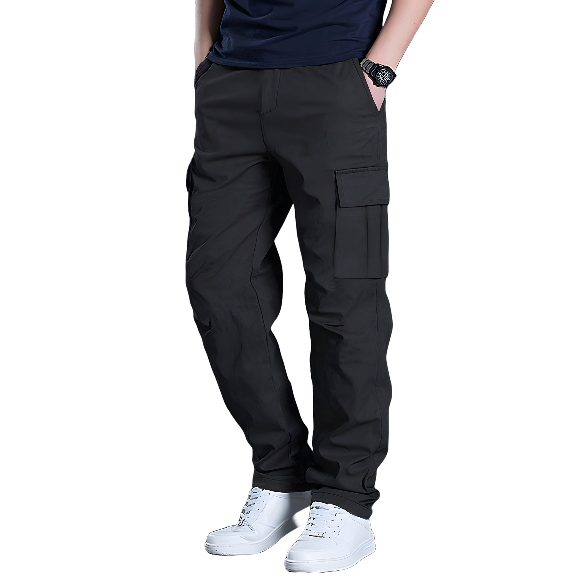 Picture of Export quality cargo pant for men stylish black olive 2025 | High quality mobile pant for men stylish 2025 new | Six pocket cargo pant for men - Mens cargo pants