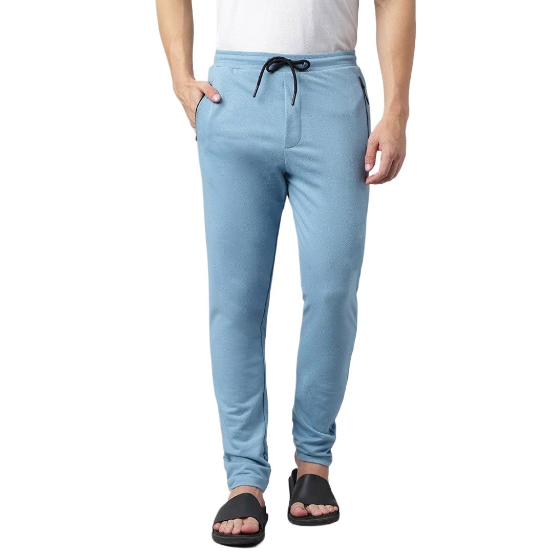 Picture of Joggers pant for men stylish pant | High quality sky blue joggers for men | Trouser for men cotton | Sky blue color joggers for men winter collection