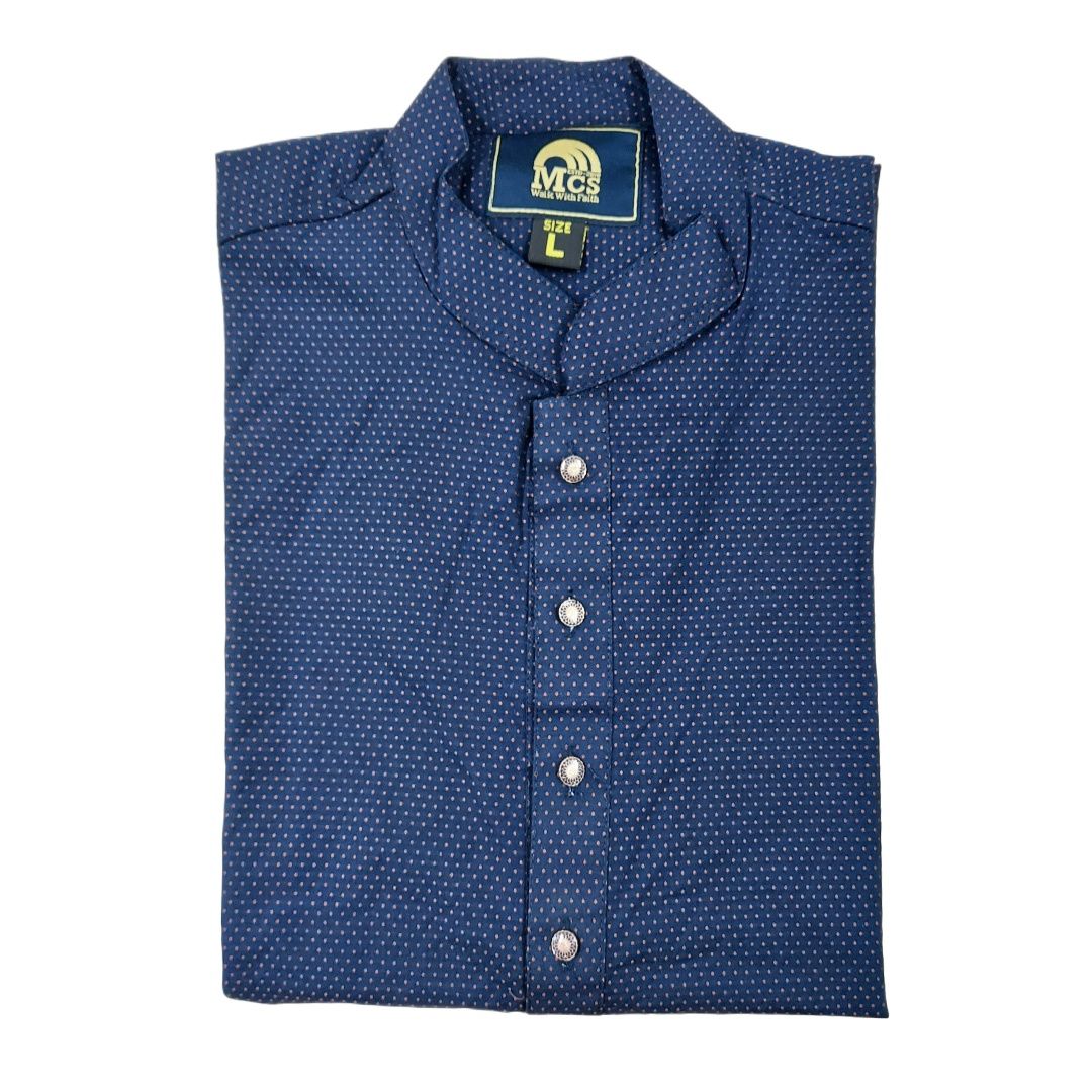 Picture of Ball dot blue panjabi for men cotton | Premium panjabi for men new collection 2024 | Indian panjabi for men new collection 2024 stylist brand | Printed panjabi for eid collection at low price