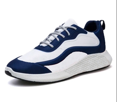 Picture of Sneakers for men China | Blue and pure white sneakers shoes for men new collection 2024 | Keds for men - Running shoes