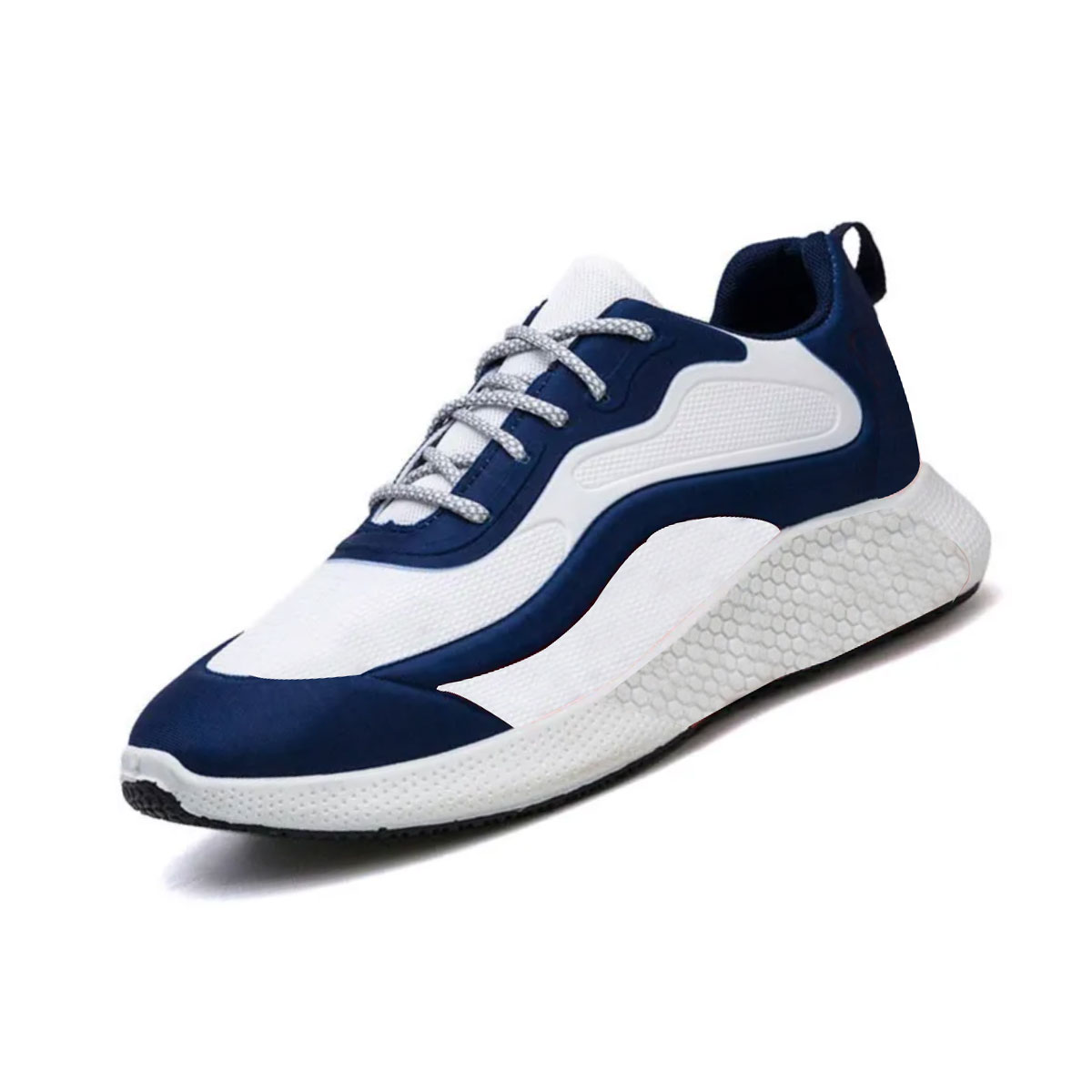 Picture of Sneakers for men China | Blue and pure white sneakers shoes for men new collection 2024 | Keds for men - Running shoes