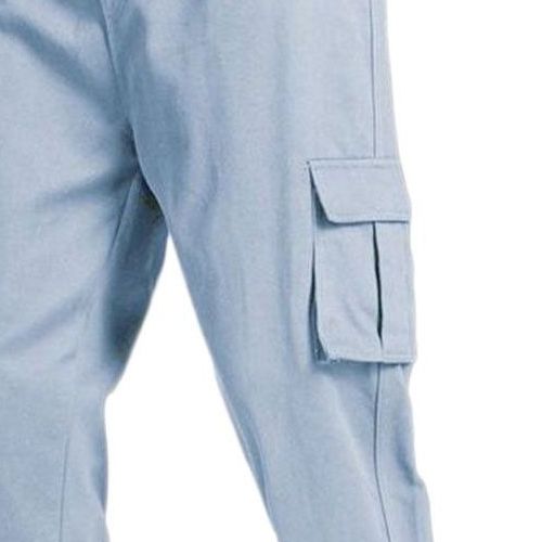 Picture of Stylish Sky Blue Cargo Pants for Men - Buy Online | Men's Sky Blue Cargo Pants - Perfect Fit, Great Price | Trendy Sky Blue Cargo Pants for Men | Affordable Sky Blue Cargo Pants for Men | Sky Blue Cargo Pants for Men - Fashionable & Functional