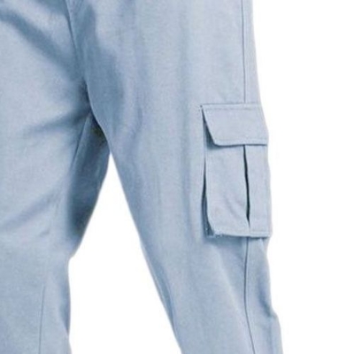 Picture of Stylish Sky Blue Cargo Pants for Men - Buy Online | Men's Sky Blue Cargo Pants - Perfect Fit, Great Price | Trendy Sky Blue Cargo Pants for Men | Affordable Sky Blue Cargo Pants for Men | Sky Blue Cargo Pants for Men - Fashionable & Functional