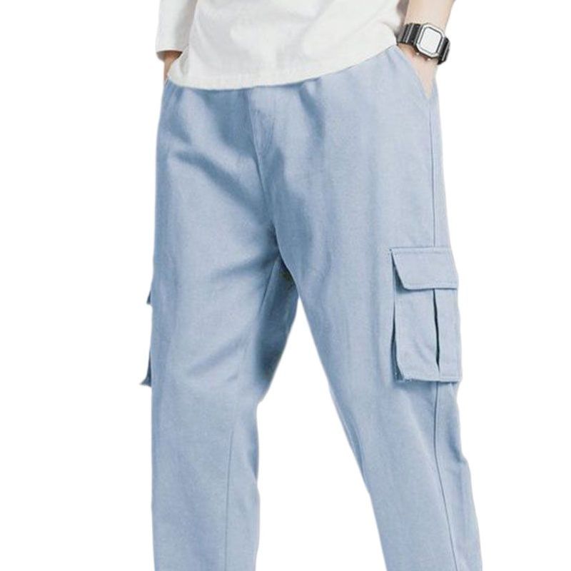 Picture of Stylish Sky Blue Cargo Pants for Men - Buy Online | Men's Sky Blue Cargo Pants - Perfect Fit, Great Price | Trendy Sky Blue Cargo Pants for Men | Affordable Sky Blue Cargo Pants for Men | Sky Blue Cargo Pants for Men - Fashionable & Functional