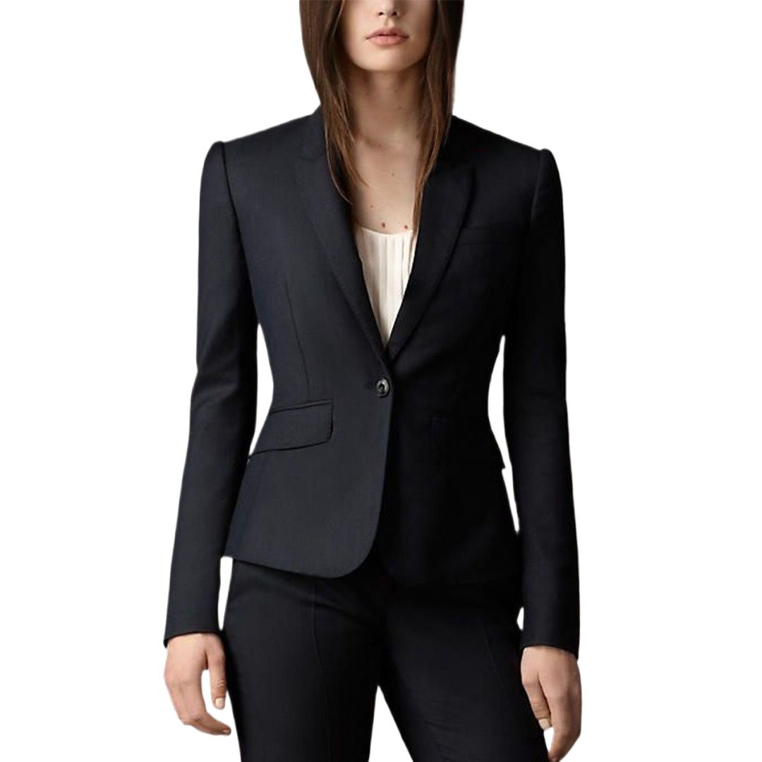Picture of Black blazer for women winter | Formal women blazer suit long | Blazer coat for women new collection 2024