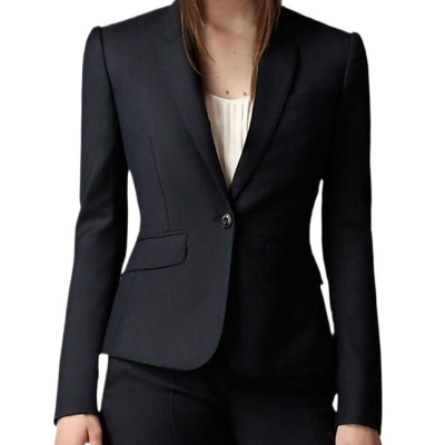 Picture of Black blazer for women winter | Formal women blazer suit long | Blazer coat for women new collection 2024