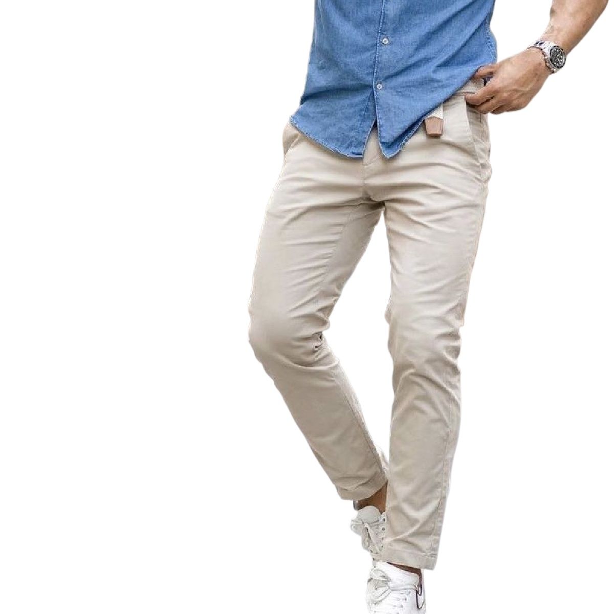 Picture of Jeans pant for men stylish 2024 new | off white jeans pant for men | Cream pant for men high quality