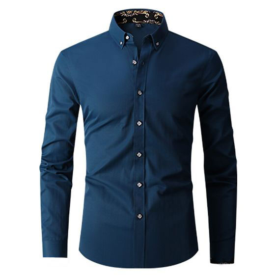 Picture of Formal navy blue shirt for men brand high quality | Soft cotton white shirt for men brand | Low price shirt for men new collection 2024 |